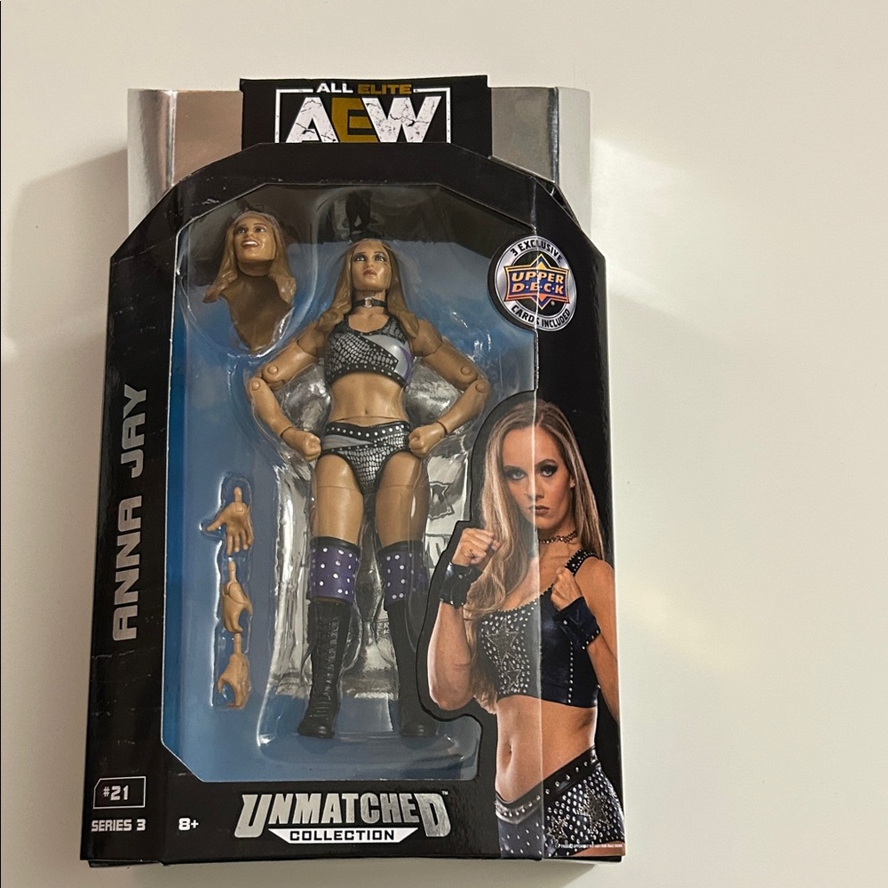 American Eagle Outfitters Wrestling Figure with Black and Silver Attire